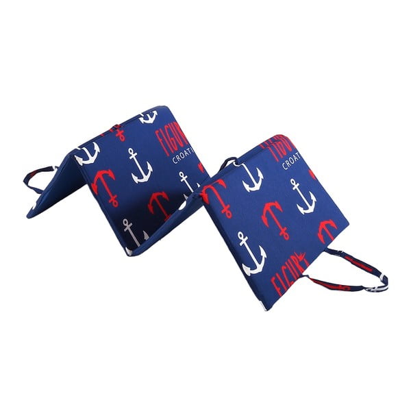 Pernă pentru scaun de grădină roșie/albastră pentru șezlong 49x137 cm   Anchors – B.E.S.