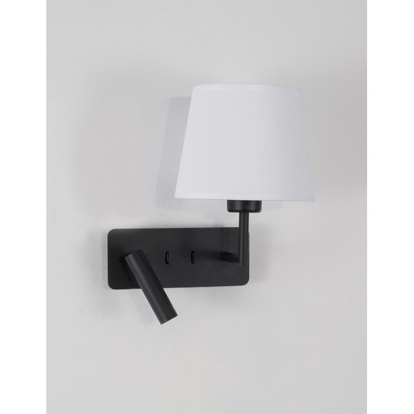 Aplică de perete albă/negru-mat cu structură flexibilă din aluminiu Savona – Nova Luce-image-3