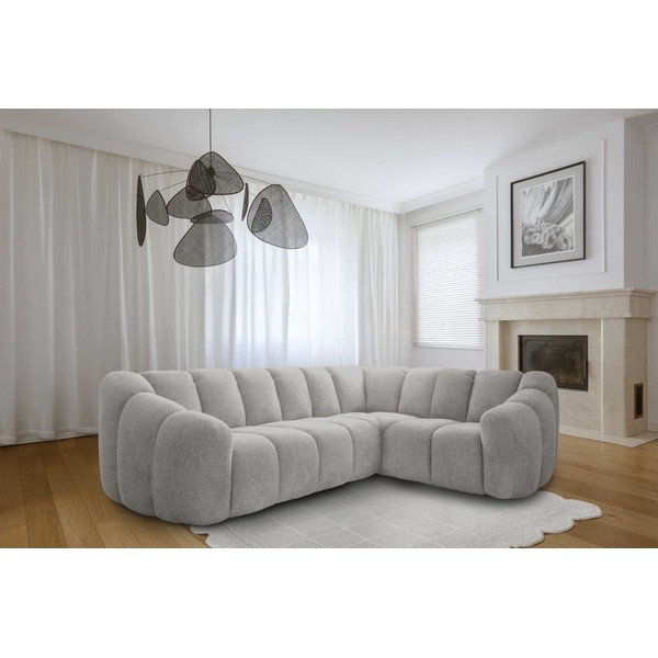 Colțar gri deschis (cu colț pe partea dreaptă/în formă de ”L”) Shell – Miuform-image-1