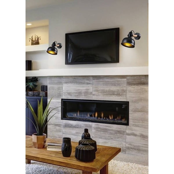 Aplică de perete neagră din metal Reno – Candellux Lighting-image-1