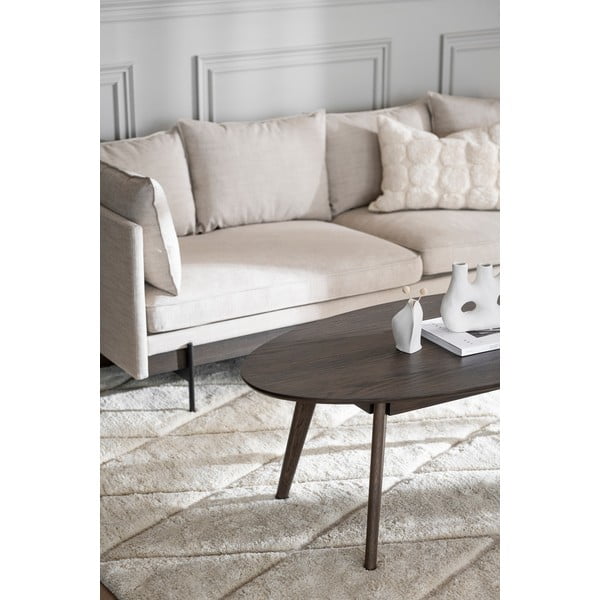 Măsuță de cafea maro închis cu aspect de lemn de stejar 65x130 cm Yumi – Rowico-image-4