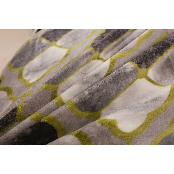 Lenjerie de pat verde-gri din micropluș pentru pat de o persoană 140x200 cm – My House-image-4