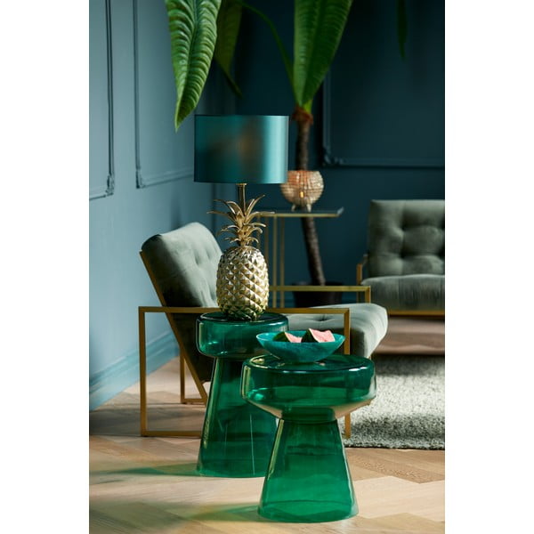 Măsuță auxiliară rotundă din sticlă ø 37 cm Dakwa – Light & Living-image-1