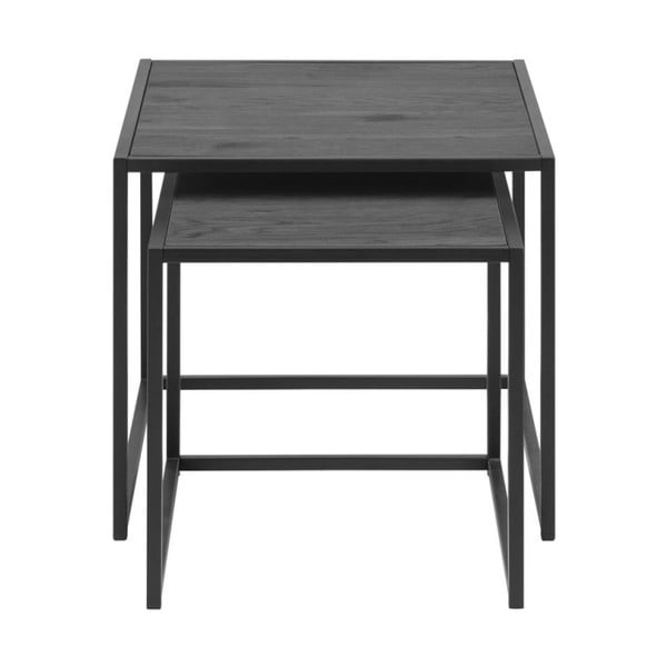 Set 2 mese cafea Actona Seaford, negru-image-1