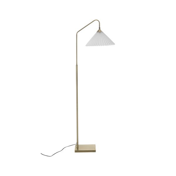 Lampadar crem/alămiu cu structură flexibilă din material textil (înălțime 155 cm) Kate – Ellos Home-image-3