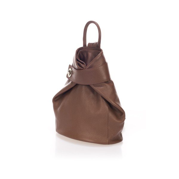 Rucsac din piele Lisa Minardi Narni, maro-image-1