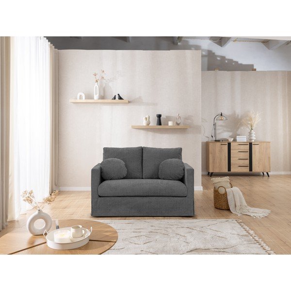 Canapea gri închis 140 cm Paphos – Ropez-image-2