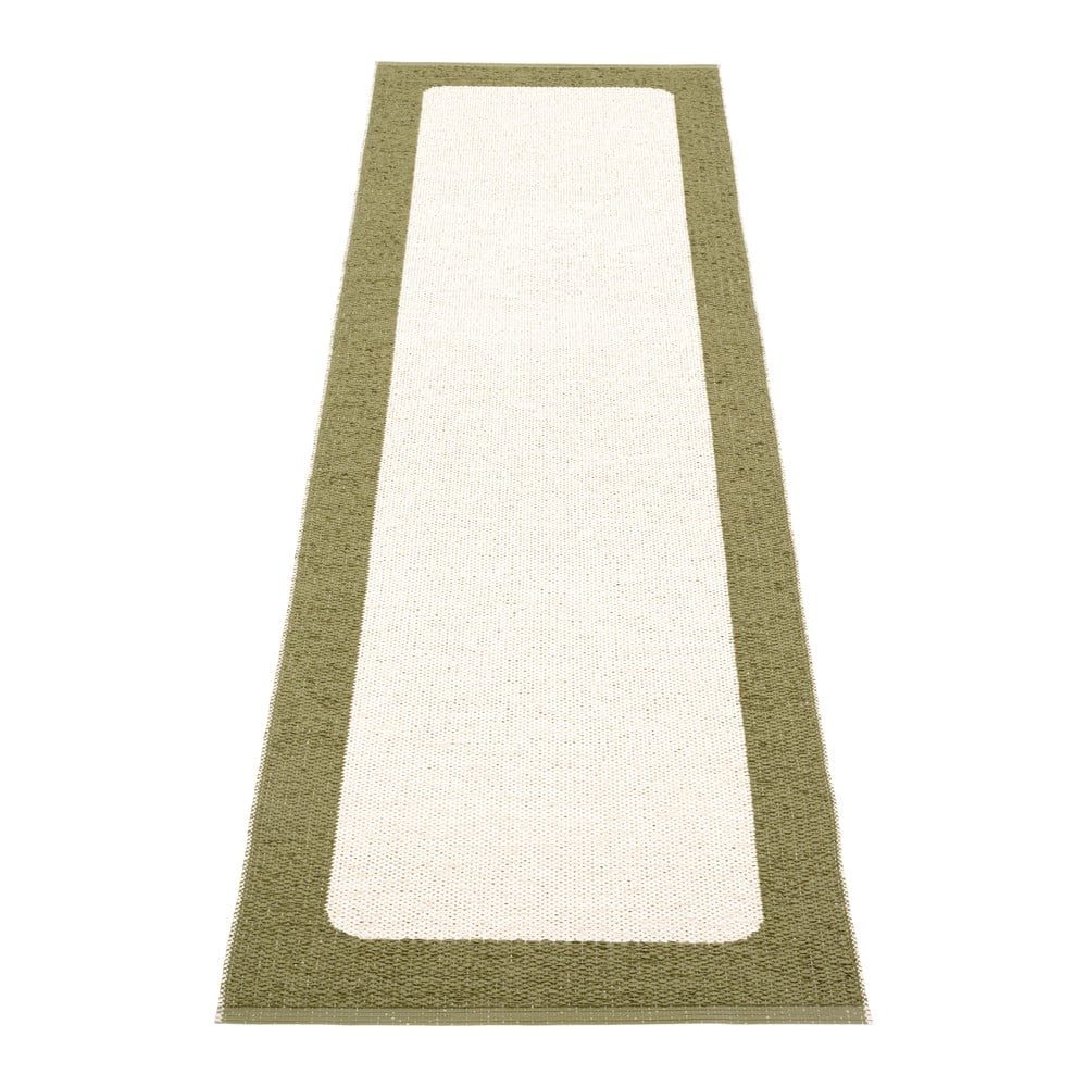 Covor tip traversă pentru interior și exterior verde/crem 70x240 cm Ilda Pine – Pappelina