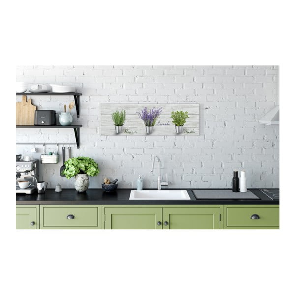 Tablou Styler Canvas Shabby Herbs, 27 x 75 cm-image-1