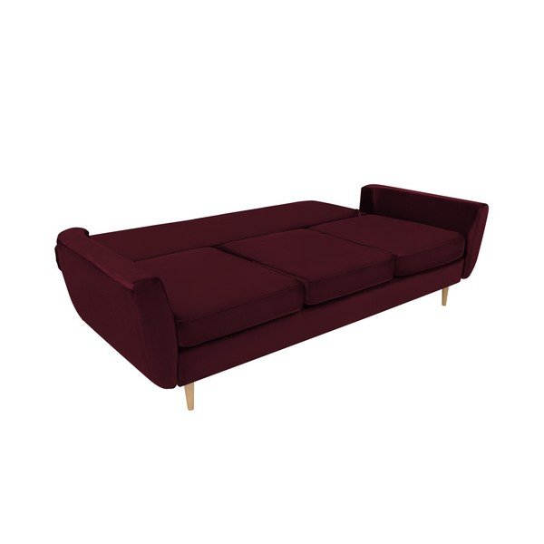 Canapea extensibilă cu 3 locuri Mazzini Sofas SILVA, vișiniu-image-1