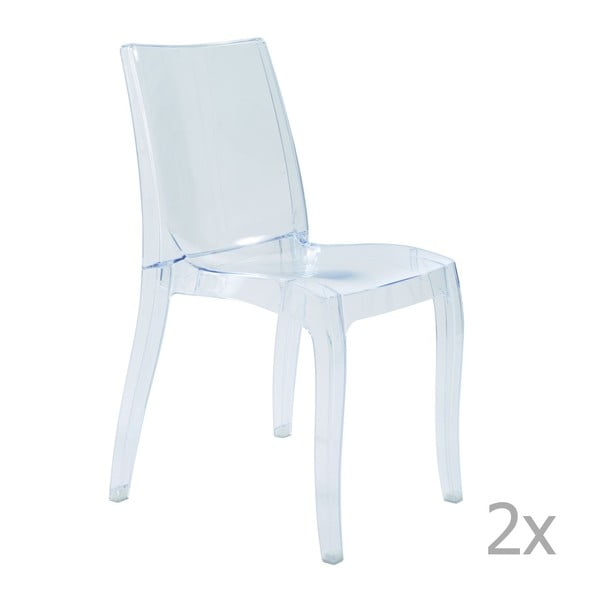 Set 2 scaune transparente, Castagnetti Cristal