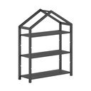 Bibliotecă de copii gri antracit din lemn de pin 111x141x40 cm Dallas – Vipack