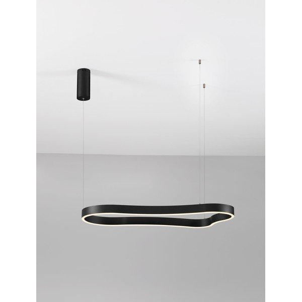 Lustră negru-mat LED cu intensitate reglabilă din aluminiu Dussa – Nova Luce-image-4