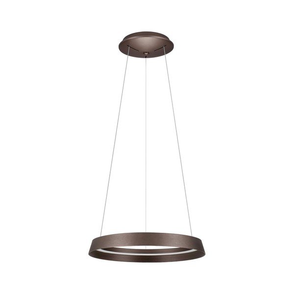 Lustră maro LED cu intensitate reglabilă din aluminiu cu abajur din sticlă acrilică ø 45 cm Ormi – Nova Luce