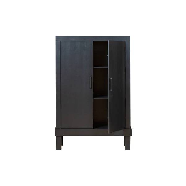 Dulap negru din lemn   de pin 107x160 cm Bonk – Basiclabel -image-2