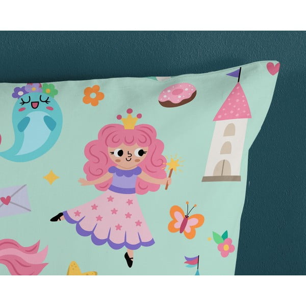 Lenjerie de pat pentru copii verde-mentă din bumbac pentru pat de o persoană 140x200 cm Fantastic – Good Morning-image-3