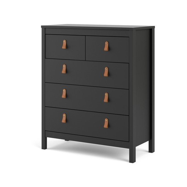 Comodă neagră înaltă 82x99 cm Madrid – Tvilum-image-4