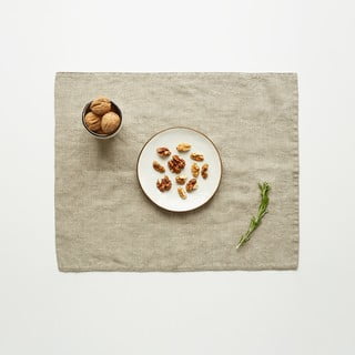 Suport din in pentru farfurie Linen Tales, 35 x 45 cm, bej
