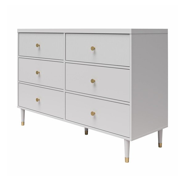 Comodă gri joasă 138x93 cm Elizabeth – CosmoLiving by Cosmopolitan-image-3