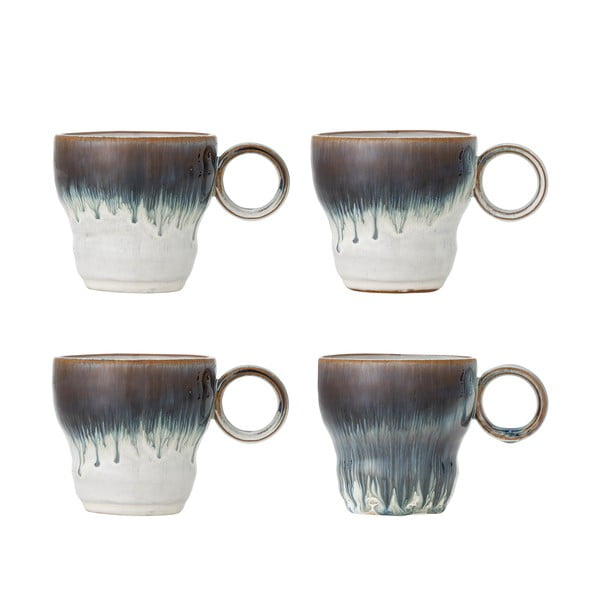 Cești albastre 4 buc. din gresie 300 ml Nigel – Bloomingville