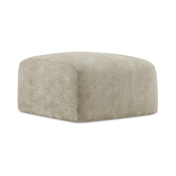 Taburet bej cu tapițerie din chenille Leila – Makamii-image-3