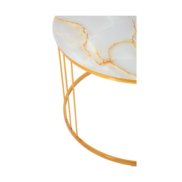 Măsuță de cafea Mauro Ferretti Simple Paris, ⌀ 70 cm, auriu-image-4