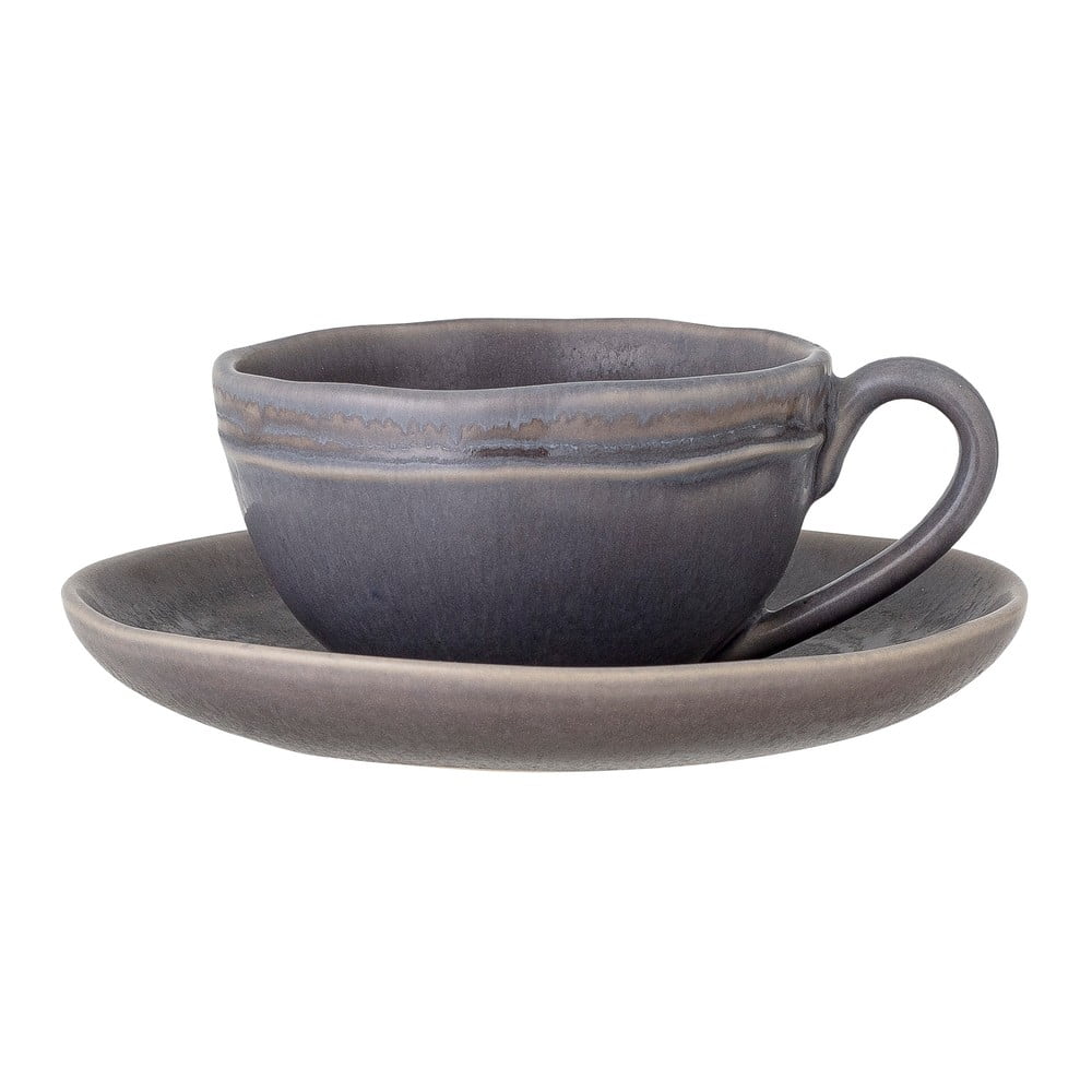 Cești gri 2 buc. pentru cappuccino din gresie 180 ml Raben – Bloomingville