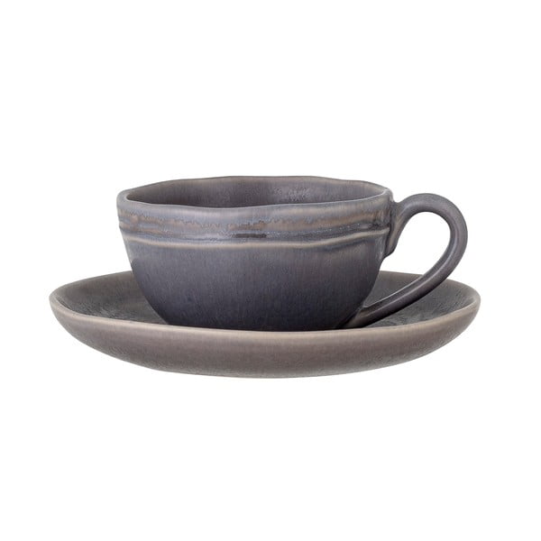 Cești gri 2 buc. pentru cappuccino din gresie 180 ml Raben – Bloomingville