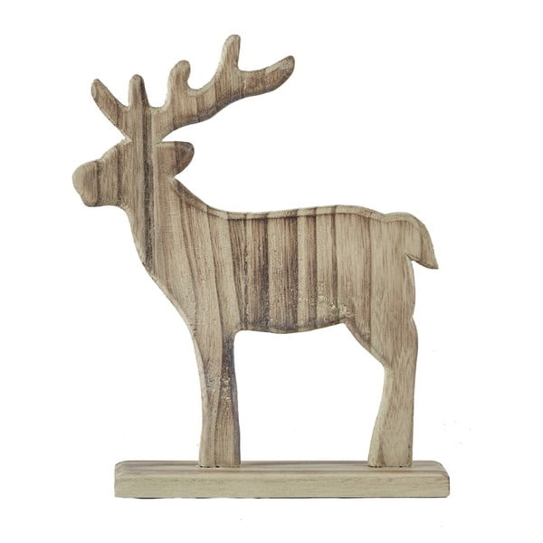 Decorațiune statuetă KJ Collection Reindeer Natural Wood