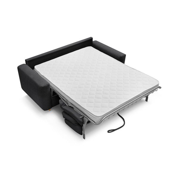 Canapea neagră pentru dormitul zilnic/extensibilă 200 cm Cocoone – Bobochic Paris-image-3