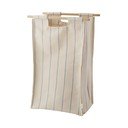 Coș de rufe bej de montat pe perete din material textil BagUp – ReCollector