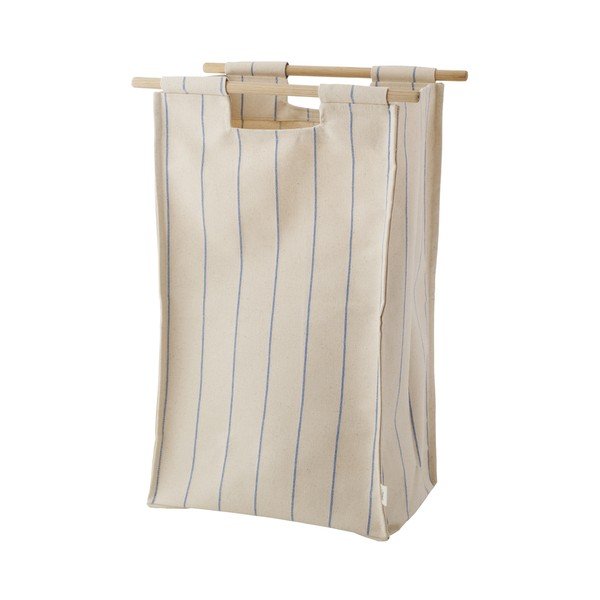 Coș de rufe bej de montat pe perete din material textil BagUp – ReCollector