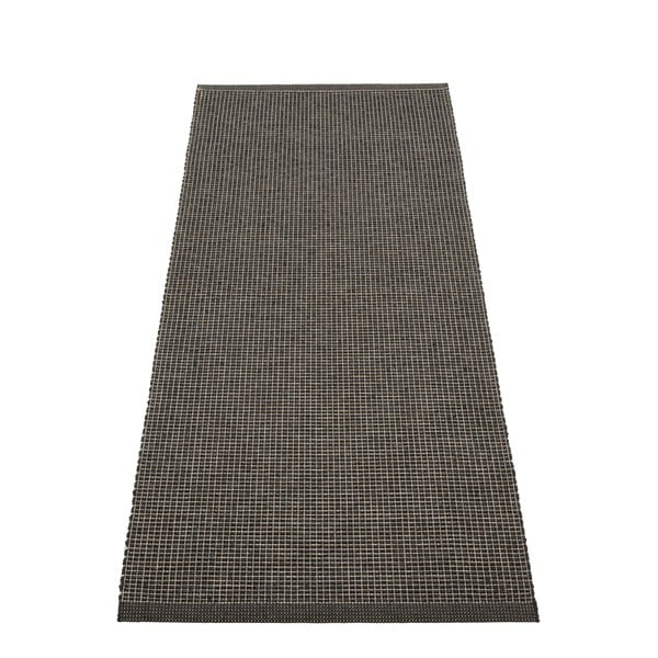 Covor tip traversă pentru interior și exterior gri antracit 70x180 cm Emm Black Linen – Pappelina