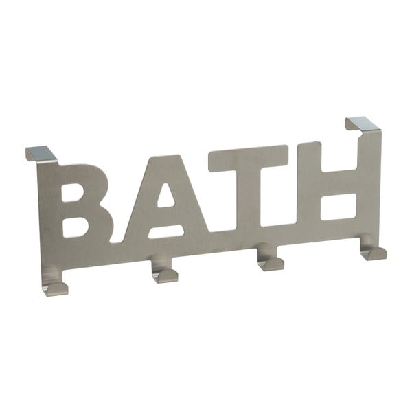 Cuier de ușă argintiu mat din metal 32 cm Bath – Casa Selección