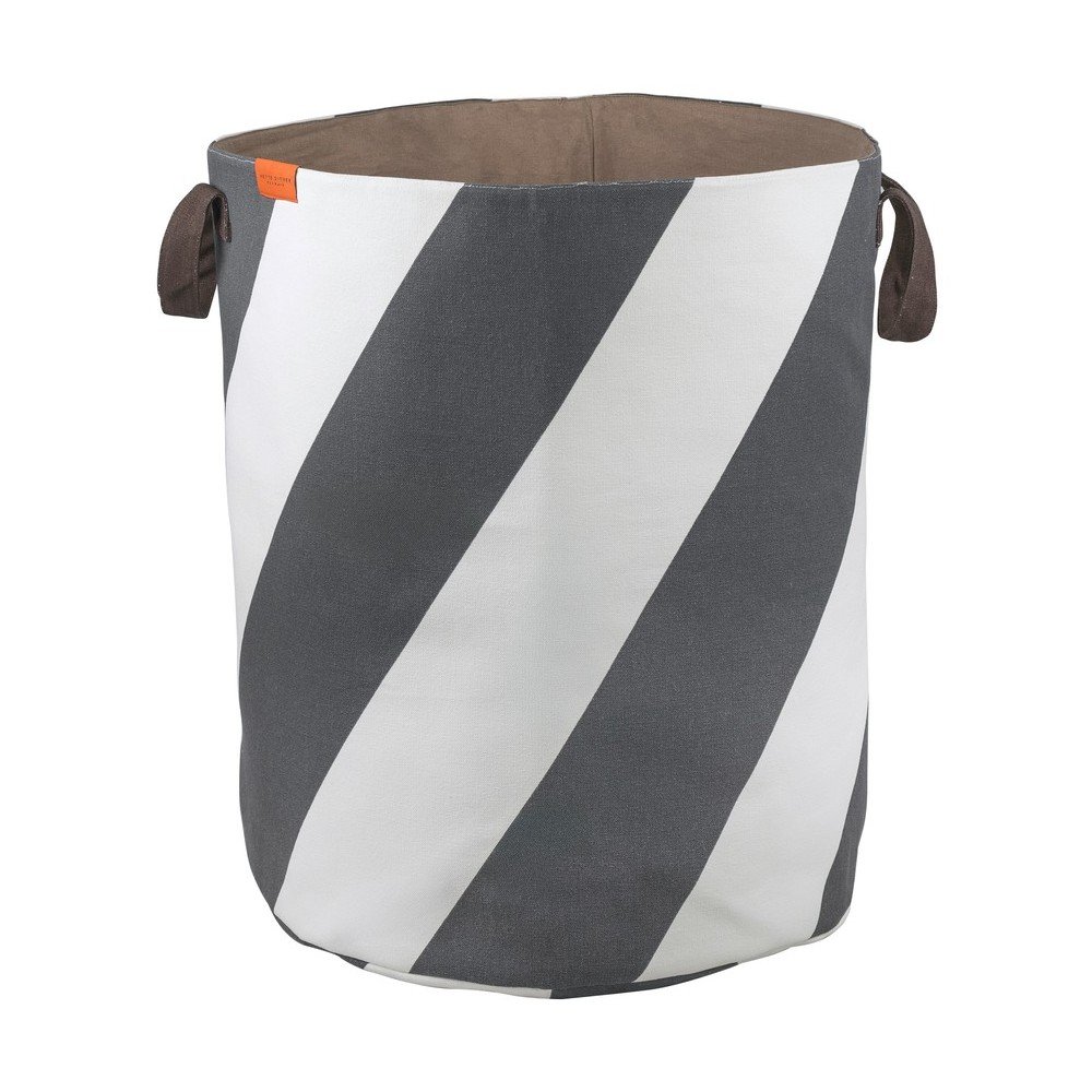 Cos de rufe gri/crem din material textil 5 l Diagonal – Mette Ditmer Denmark