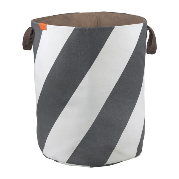 Coș de rufe gri/crem din material textil 5 l Diagonal – Mette Ditmer Denmark-image-2