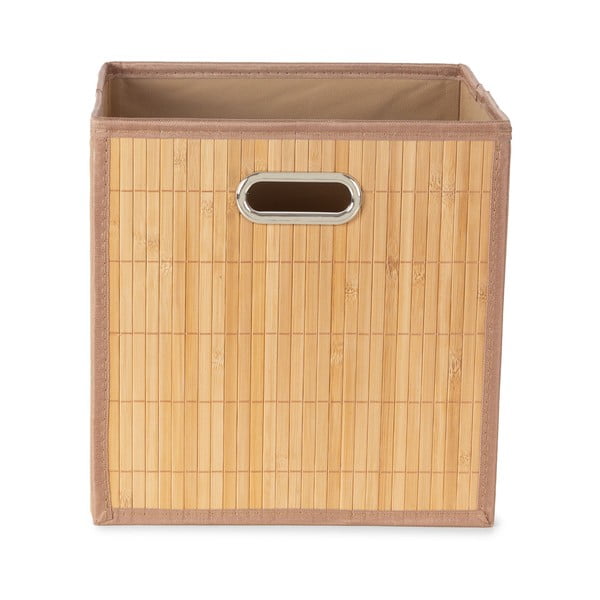 Cutie de depozitare în culoare naturală din bambus 31x31x31 cm – Compactor-image-4
