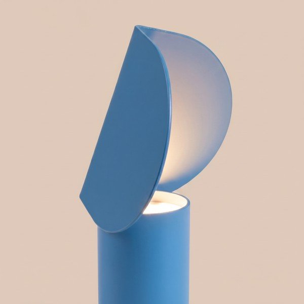 Veioză albastru-deschis LED din aluminiu (înălțime 15 cm) BISCUIT – Thoro-image-3