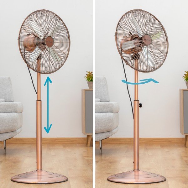 Ventilator reglabil InnovaGoods Retro, arămiu-image-1
