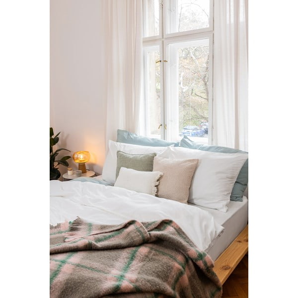 Lenjerie de pat albă din microsatin pentru pat de o persoană 140x200 cm Basic – Bonami Essentials-image-3