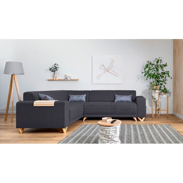 Colțar gri antracit extensibil/cu spațiu de depozitare (cu colț pe partea stângă/în formă de ”L”) Classy Sophie – Miuform-image-1