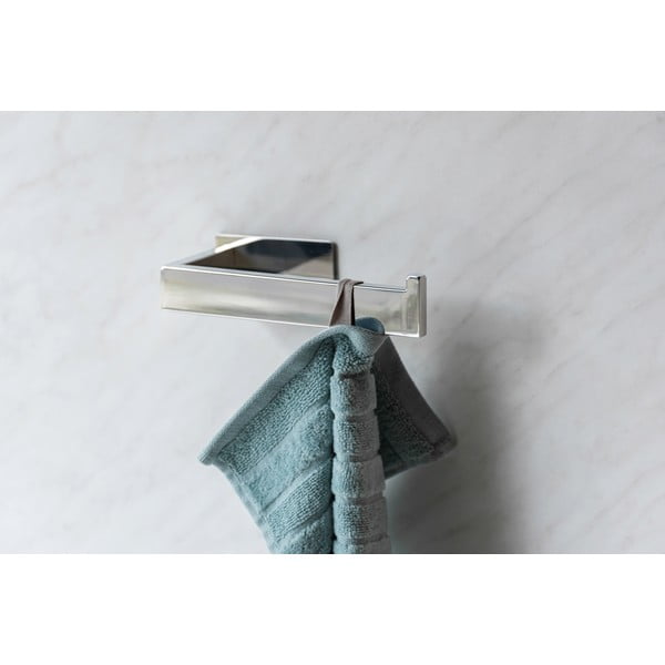 Suport pentru prosoape autoadeziv din oțel inoxidabil argintiu  Genova - Wenko-image-1