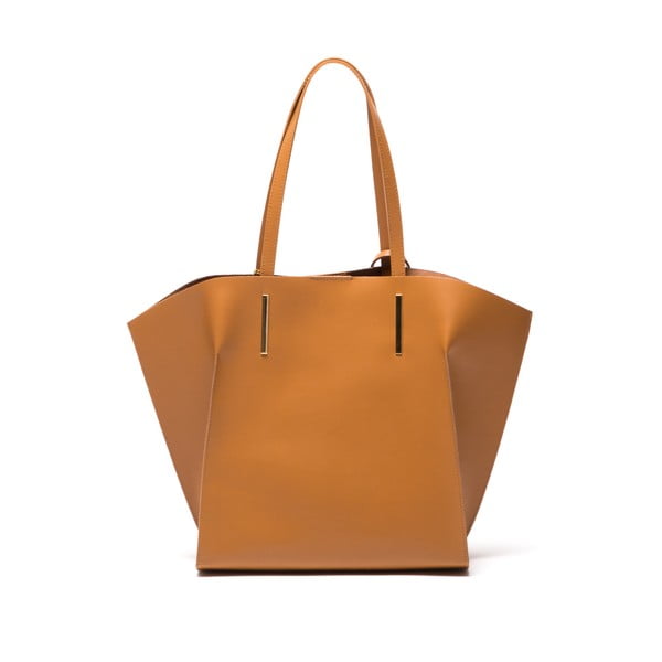 Geantă din piele  Mangotti Kalina, maro -image-1