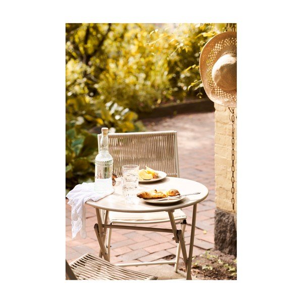 Set de dining pentru grădină bej din metal pentru 2 persoane Arcas – House Nordic-image-4