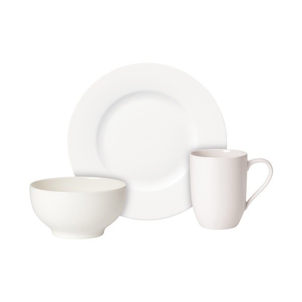 Set cană, bol și farfurie din porțelan pentru desert Villeroy & Boch For Me, alb