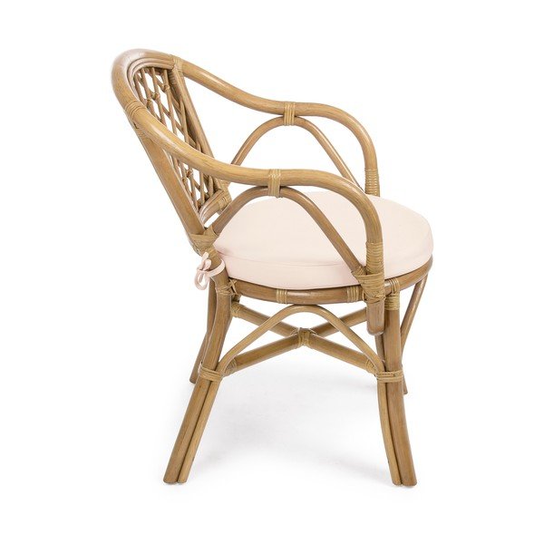 Scaun de grădină în culoare naturală din lemn masiv/din ratan Athina – Bizzotto-image-3