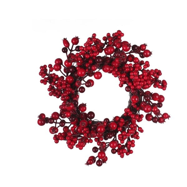 Coroniță de Crăciun Unimasa Holly, ø 35 cm, roșu