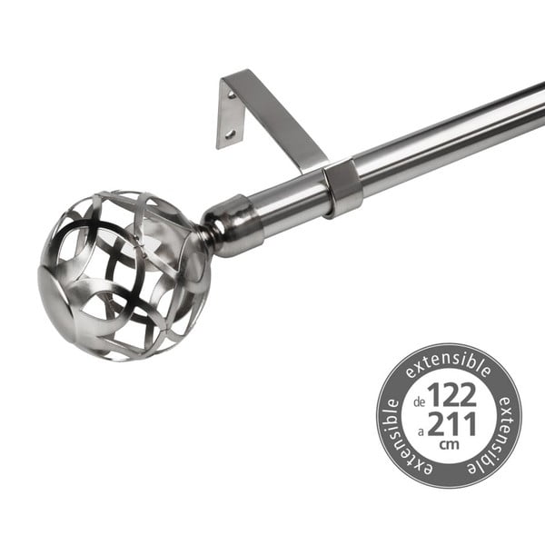 Galerie de perdea 122-211 cm extensibilă din metal – Casa Selección-image-1