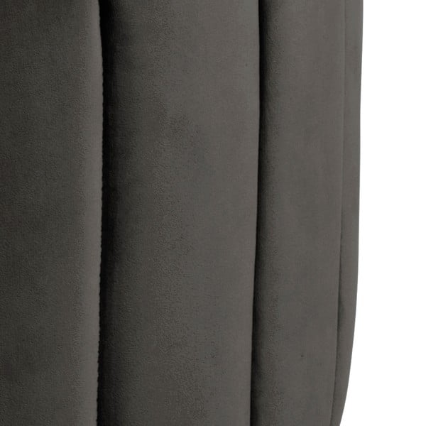 Puf cu husă din catifea Actona Doria, ⌀ 60 cm, gri - maro-image-3