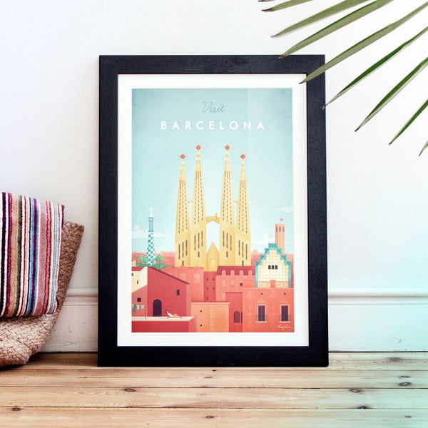 Poster Travelposter Barcelona, 30 x 40 cm-image-1
